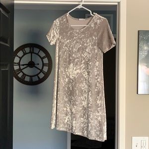 Crushed velvet t shirt dress